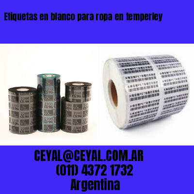 Etiquetas en blanco para ropa en temperley