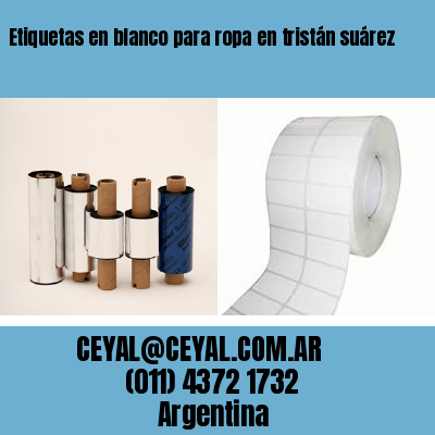 Etiquetas en blanco para ropa en tristán suárez