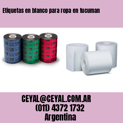 Etiquetas en blanco para ropa en tucuman