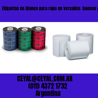 Etiquetas en blanco para ropa en versalles  buenos aires