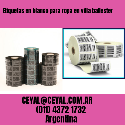 Etiquetas en blanco para ropa en villa ballester