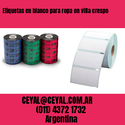 Etiquetas en blanco para ropa en villa crespo