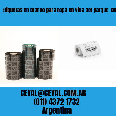 Etiquetas en blanco para ropa en villa del parque  buenos aires