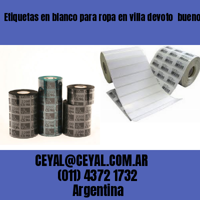 Etiquetas en blanco para ropa en villa devoto  buenos aires