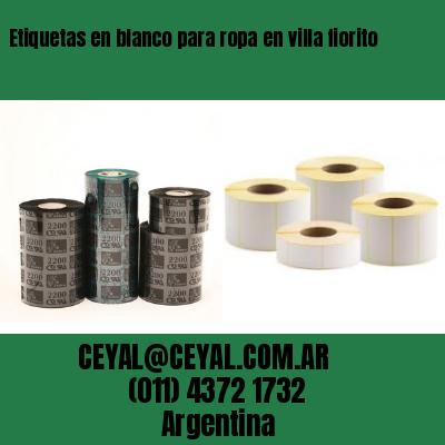 Etiquetas en blanco para ropa en villa fiorito