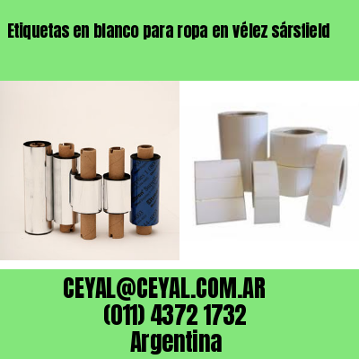 Etiquetas en blanco para ropa en vélez sársfield
