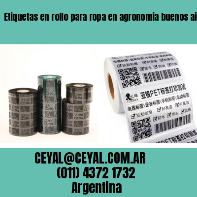 Etiquetas en rollo para ropa en agronomia buenos aires