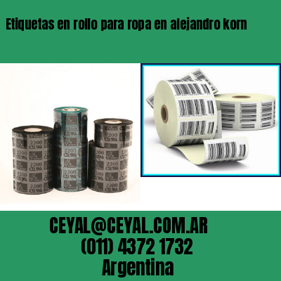 Etiquetas en rollo para ropa en alejandro korn