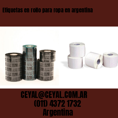 Etiquetas en rollo para ropa en argentina
