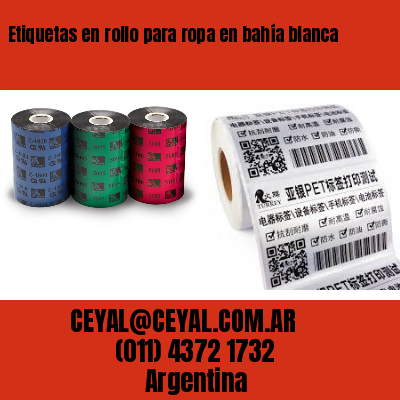 Etiquetas en rollo para ropa en bahía blanca