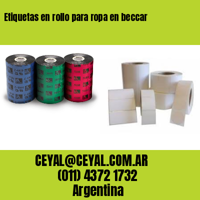 Etiquetas en rollo para ropa en beccar