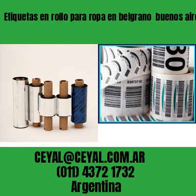 Etiquetas en rollo para ropa en belgrano  buenos aires