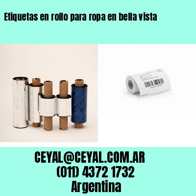 Etiquetas en rollo para ropa en bella vista