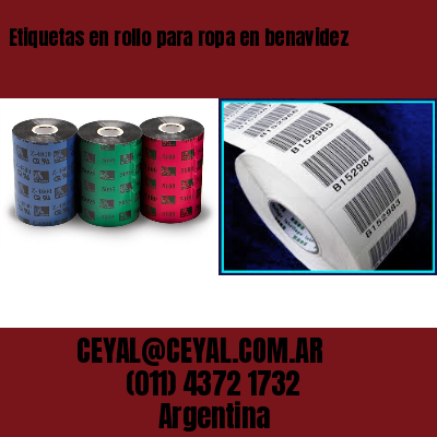 Etiquetas en rollo para ropa en benavidez