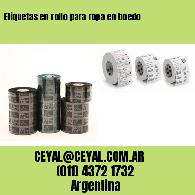 Etiquetas en rollo para ropa en boedo