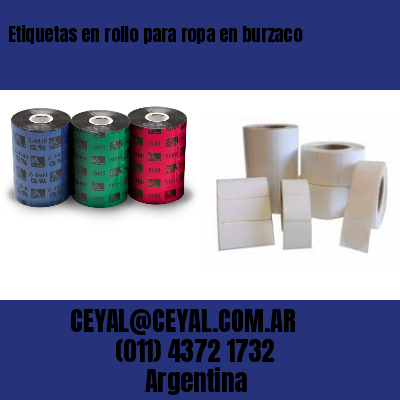 Etiquetas en rollo para ropa en burzaco