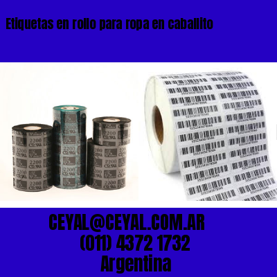 Etiquetas en rollo para ropa en caballito