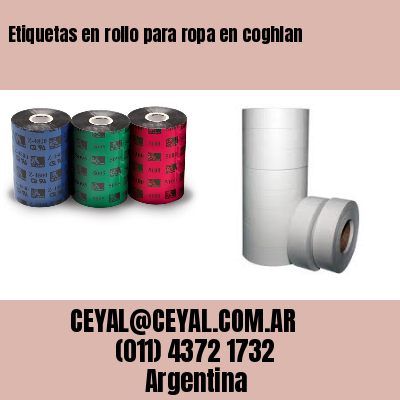 Etiquetas en rollo para ropa en coghlan