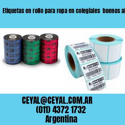 Etiquetas en rollo para ropa en colegiales  buenos aires