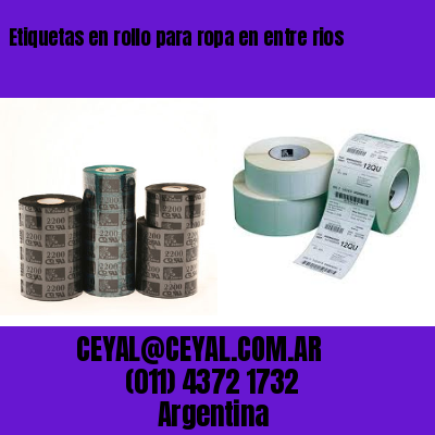 Etiquetas en rollo para ropa en entre rios