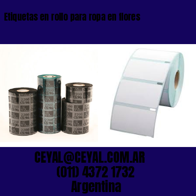 Etiquetas en rollo para ropa en flores