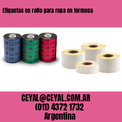 Etiquetas en rollo para ropa en formosa