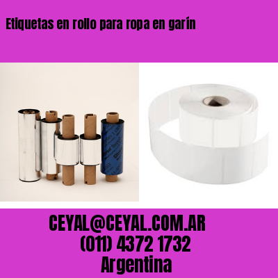 Etiquetas en rollo para ropa en garín