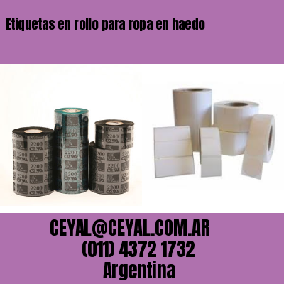Etiquetas en rollo para ropa en haedo