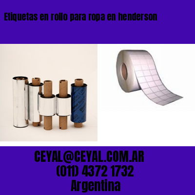Etiquetas en rollo para ropa en henderson