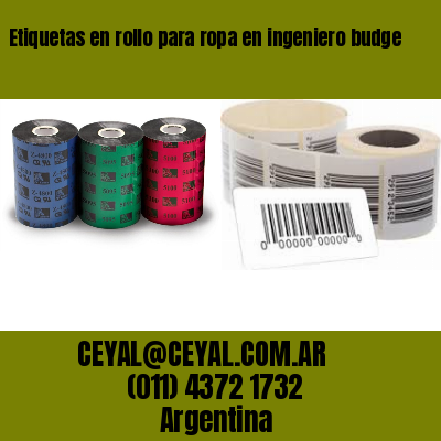 Etiquetas en rollo para ropa en ingeniero budge