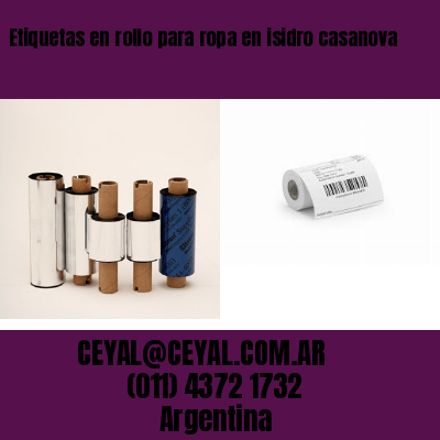 Etiquetas en rollo para ropa en isidro casanova