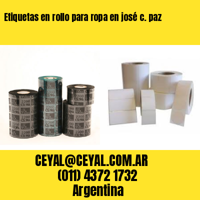 Etiquetas en rollo para ropa en josé c. paz