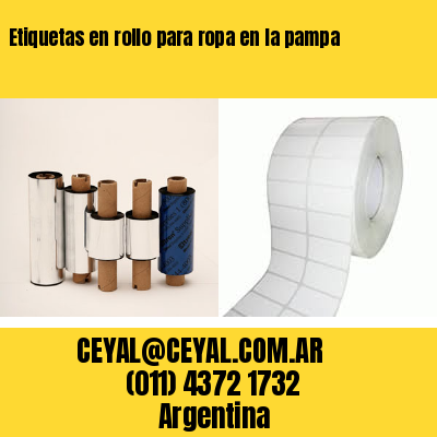 Etiquetas en rollo para ropa en la pampa