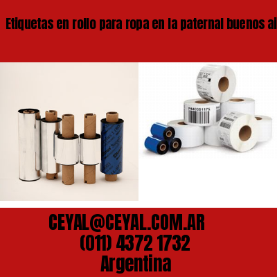 Etiquetas en rollo para ropa en la paternal buenos aires