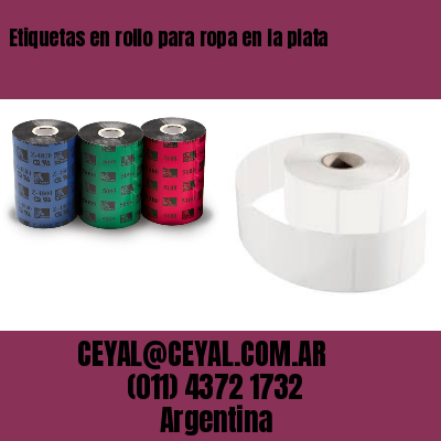 Etiquetas en rollo para ropa en la plata