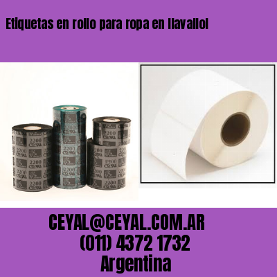 Etiquetas en rollo para ropa en llavallol