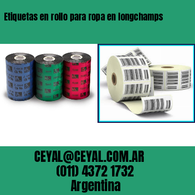 Etiquetas en rollo para ropa en longchamps