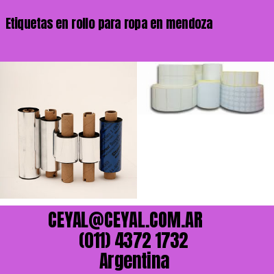 Etiquetas en rollo para ropa en mendoza