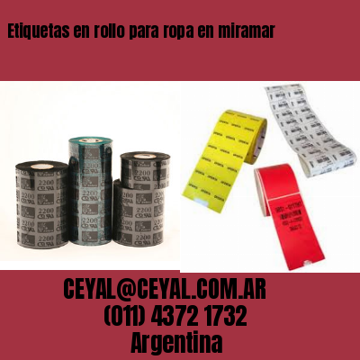 Etiquetas en rollo para ropa en miramar