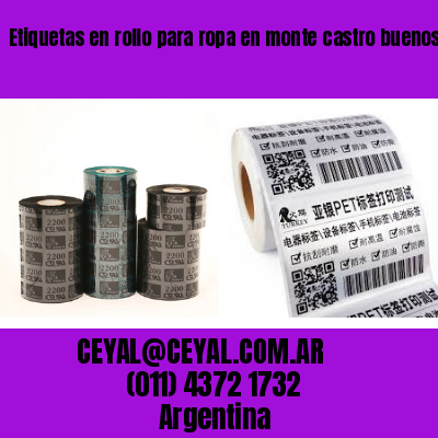 Etiquetas en rollo para ropa en monte castro buenos aires