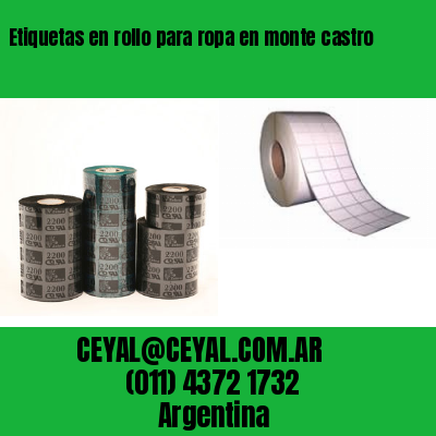 Etiquetas en rollo para ropa en monte castro