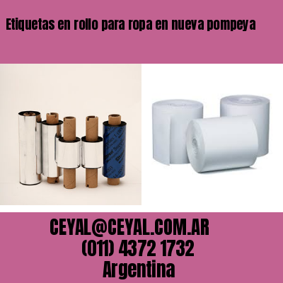 Etiquetas en rollo para ropa en nueva pompeya
