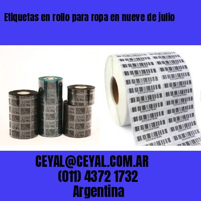 Etiquetas en rollo para ropa en nueve de julio