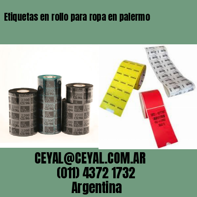 Etiquetas en rollo para ropa en palermo