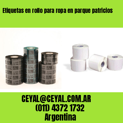 Etiquetas en rollo para ropa en parque patricios