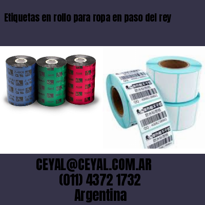 Etiquetas en rollo para ropa en paso del rey