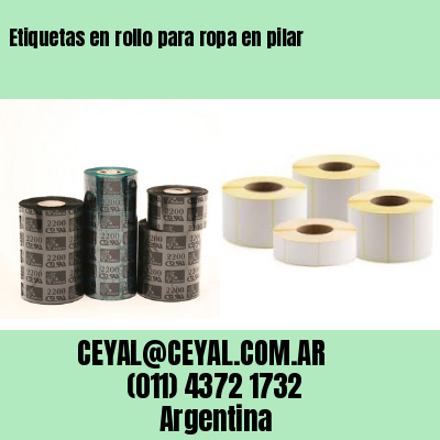 Etiquetas en rollo para ropa en pilar