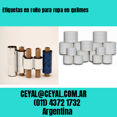 Etiquetas en rollo para ropa en quilmes