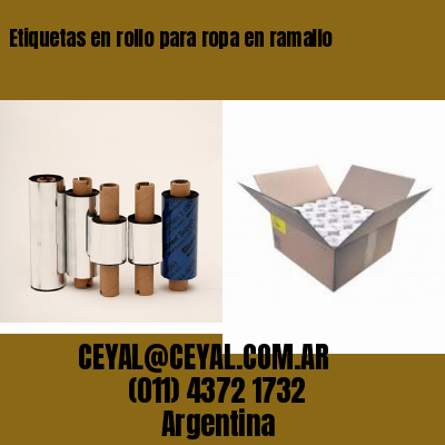 Etiquetas en rollo para ropa en ramallo