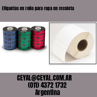 Etiquetas en rollo para ropa en recoleta